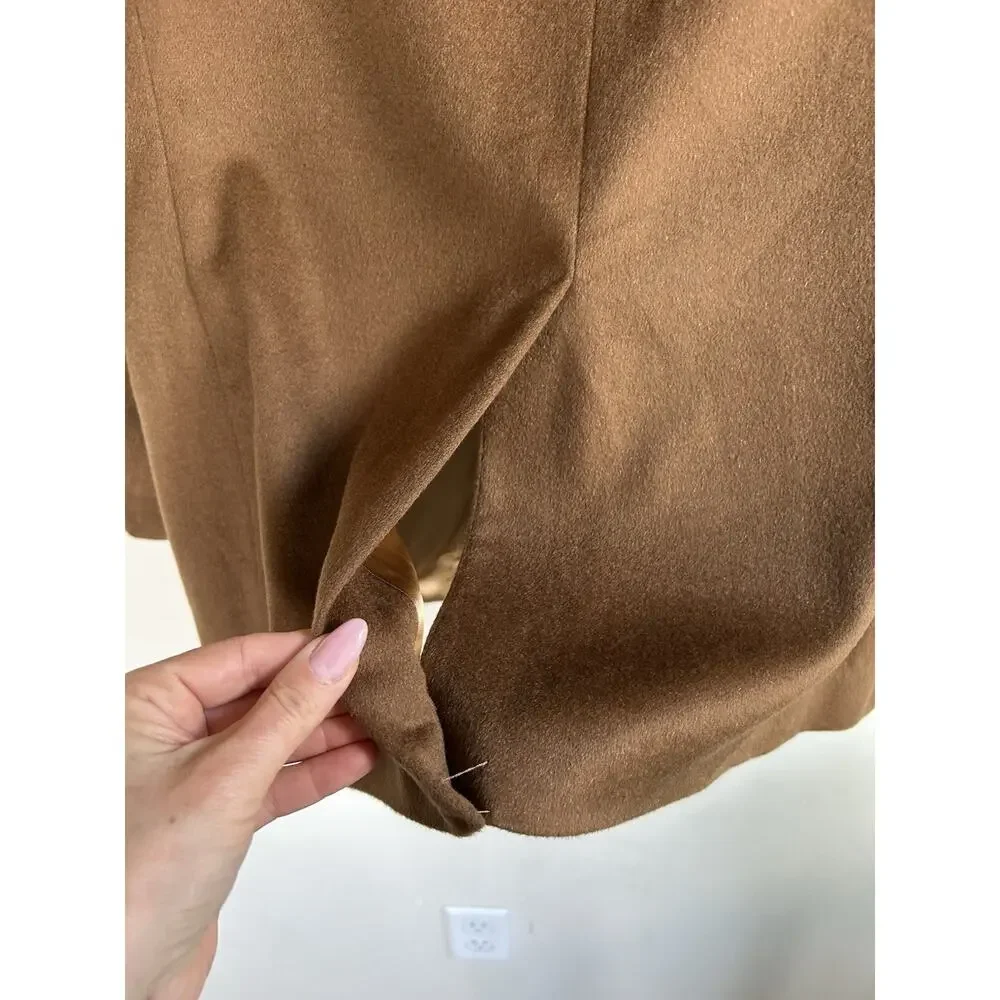 Cashmere Sport Coat Blazer Mens 42L Long Brown 2 Button Luxury Jacket